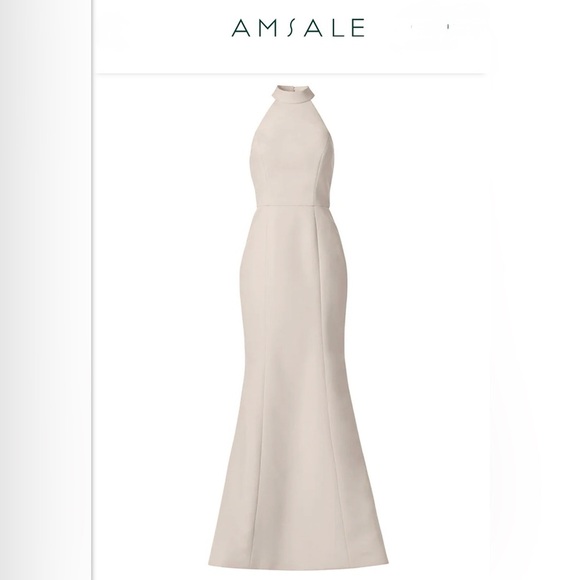 Amsale Strapless Cream Gown like new excellent condition clean condition - Picture 1 of 7
